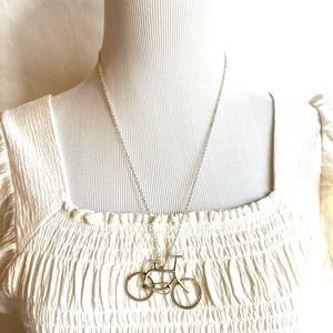 Silver Bicycle on 22” chain, one of a kind